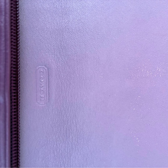 Coach Plum Leather Wallet with Gold Clasp - Picture 7 of 12